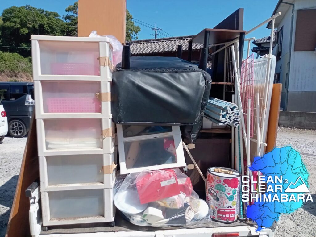 島原市有明町より不用品回収のご依頼。今回は引っ越しに伴う不用品回収