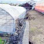 石垣の修復作業